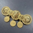 Miriam Haskell Old Coins Goldtone Brooch Pin Rare Vintage 3” x 1 1/2" Signed