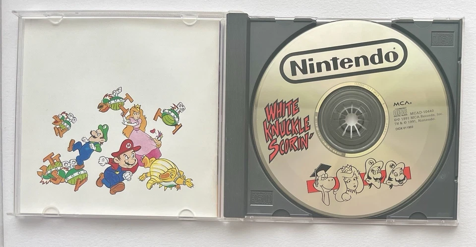 Nintendo - White Knuckle Scorin' CD, (1991), Compilation, US Import, RARE, OOP - Image 2 of 3