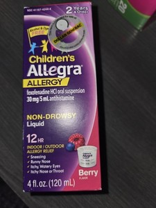 Allegra Children's 12-Hour Allergy Relief Liquid*02/2027*Berry Flavor, 4 oz.