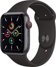 Apple Watch SE (GPS+Cellular, 44mm) Space Grey Aluminium Case + Black Strap