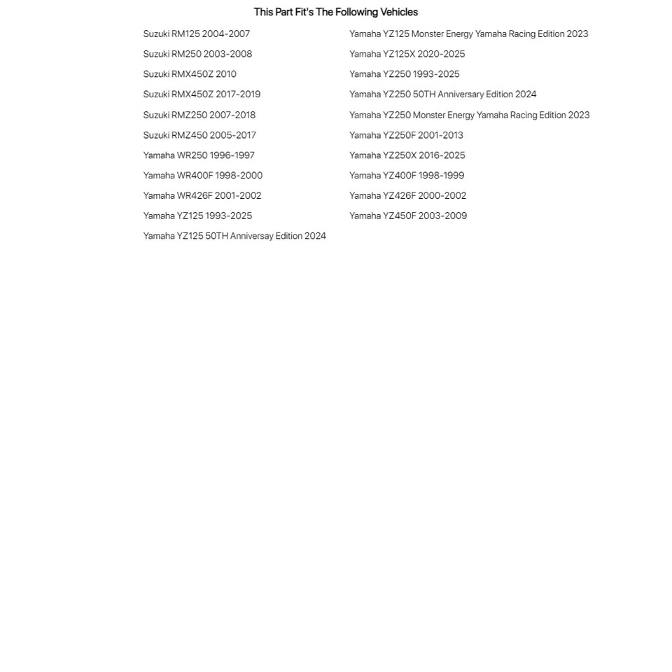 Sello PC Racing Pro para Yamaha YZ250X 2016-2023 Foto 3 de 4