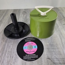Vintage 70s Disk Go Case 45 RPM Record Carrying Case Avocado Green Supronics USA