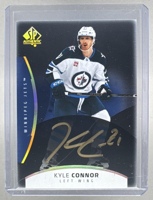 Kyle Connor 2025 Upper Deck SP Authentic #73 Mystery Black Auto SSP