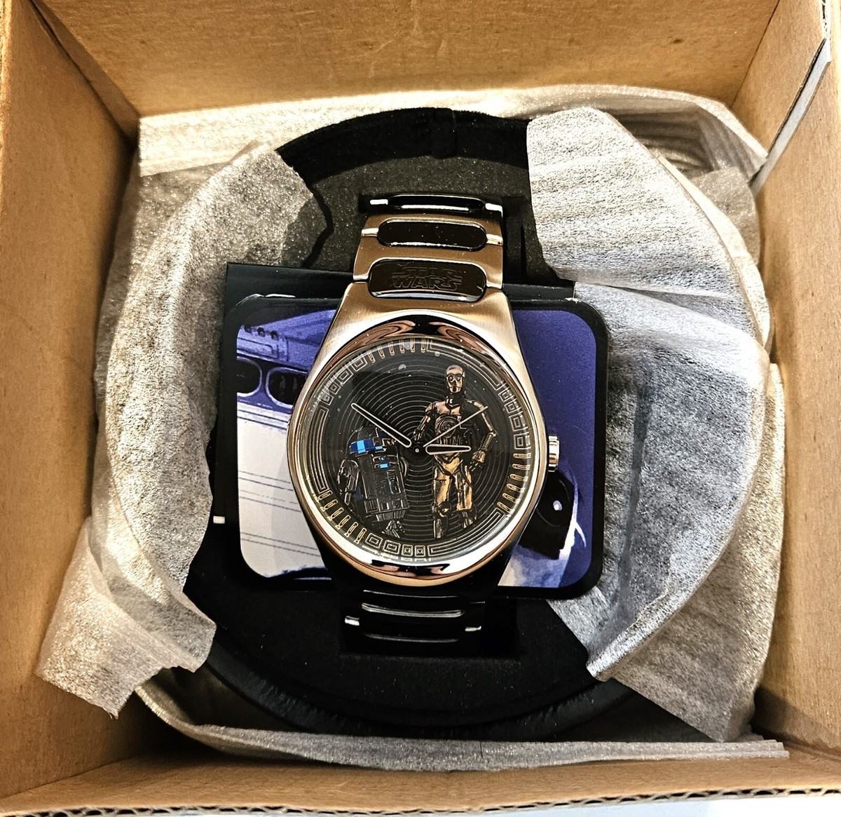 RARE New Vintage Star Wars R2-D2 C3PO DROID Fossil Watch Limited