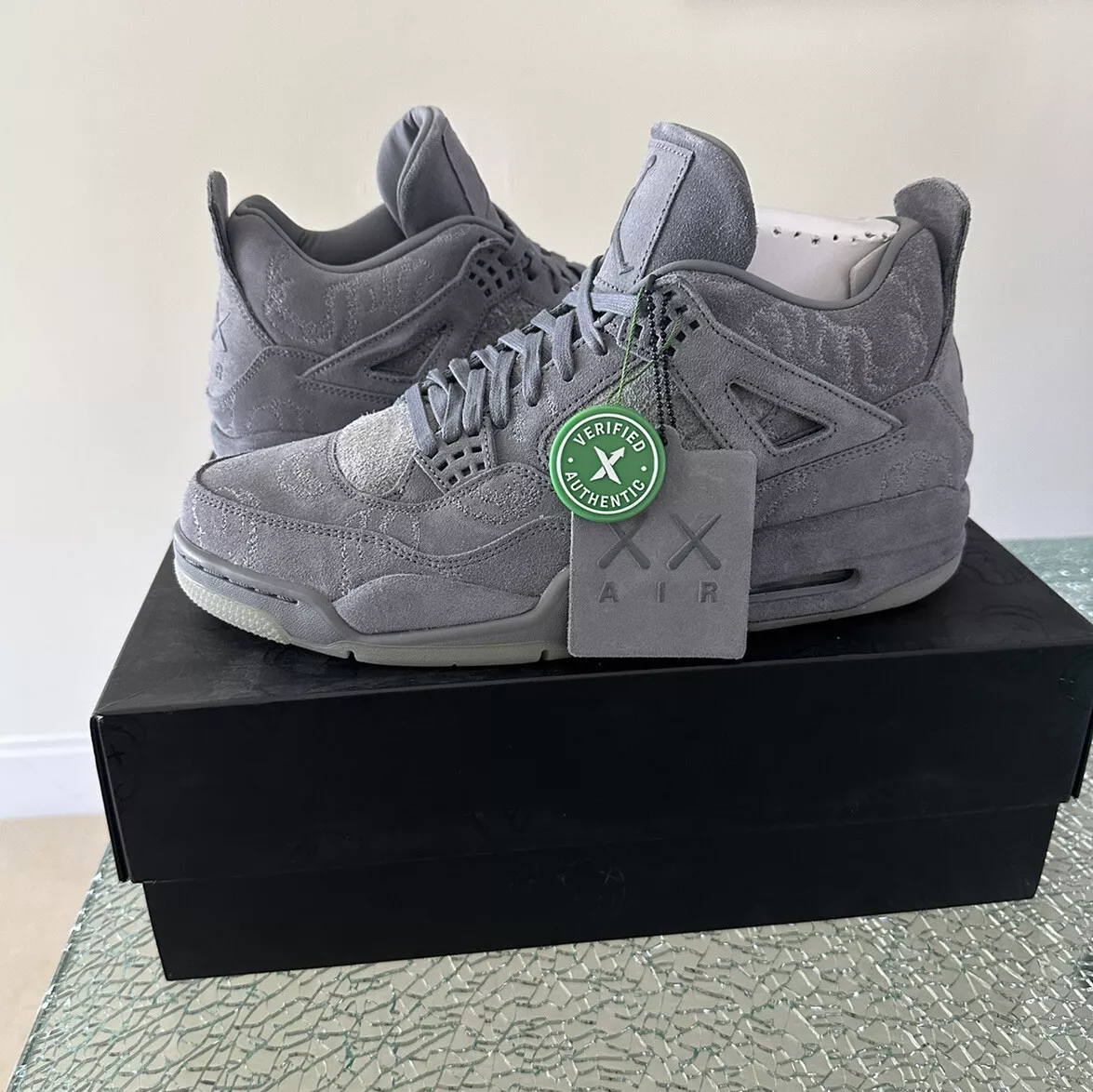 Size 11 - Jordan 4 Retro x KAWS Cool Grey