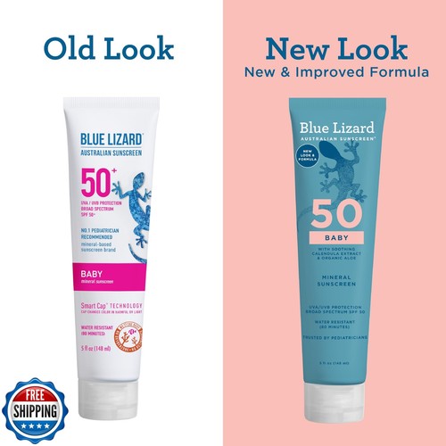 Blue Lizard BABY Mineral Sunscreen with Zinc Oxide, SPF 50+, Water Resistant, - Picture 4 of 5