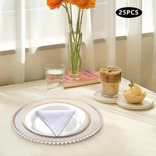 Clear Charger Plates, Table Charger Plates, Dinner Charger Plates