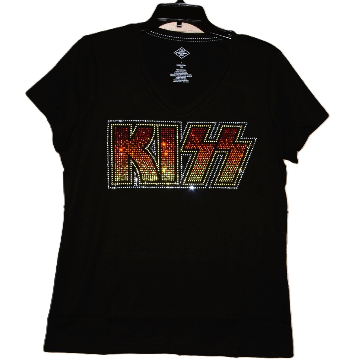 Kiss rhinestone bling shirt or tank XS S M L XL XXL 1X 2X 3X 4X 5X