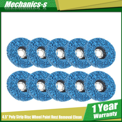 4.5 Inch Poly Strip Disc Wheel Paint Rust Removal Clean Angle Grinder 10 Pack US