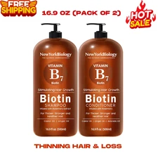 Biotin Shampoo and Conditioner Set for Hair Growth and Thinning Hair 16.9 Oz