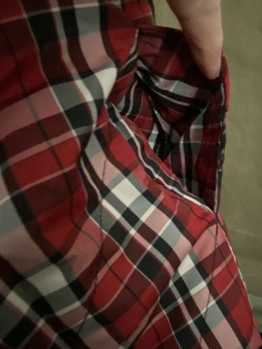 Red & Black REVERSIBLE PLAID Winter Fall QUILTED PUFFER VEST Karen Scott NEW S - Picture 6 of 9