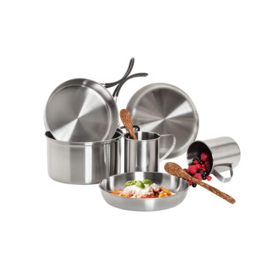 Tatonka Picnic Set Edelstahl Campinggeschirr Picknick Set Outdoor