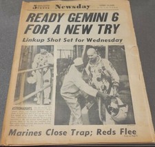 Newsday December 13, 1965 Vintage Newspaper Cover Newsday December 13, 1965 Vintage Newspaper Cover