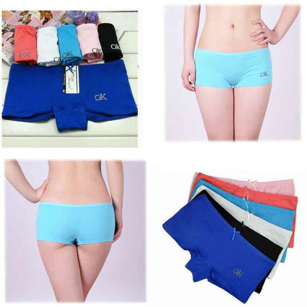 6 Pack Womens Cotton Boyshorts Knickers Ladies Briefs Boxers Shorts  Underwear OK