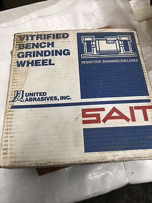 United Abrasives-SAIT 28041 10 by 1 by 1-1/4 A60X Bench Grinding Wheel Vitrified 1-Pack 