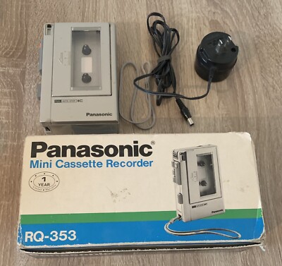 National RQ-353 ミニカセットレコーダー For Parts Vintage Panasonic RQ-353 Cassette Player Recorder W/ Box