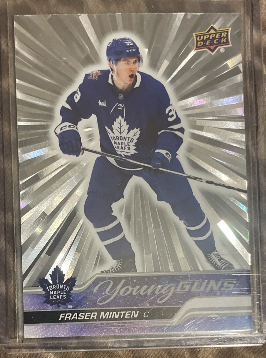 2023-24 Upper Deck Series 2 - Young Guns Outburst Silver #482 Fraser Minten (RC)