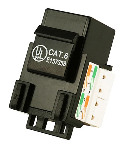 50x Cat6 RJ45 Network Keystone Jack Punch Down 50 Pack Black For Wallplate/Panel - Image 4 of 4