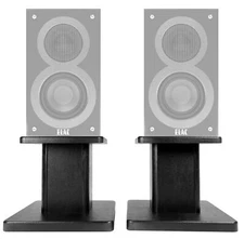 (2) 8” Black Bookshelf Speaker Stands For ELAC Debut B4 Bookshelf Speakers