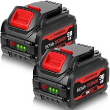 2x for DEWALT 60VOLT 9.0Ah 20V/60V MAX Flexvolt Li-ion Battery DCB609 DCB609-2