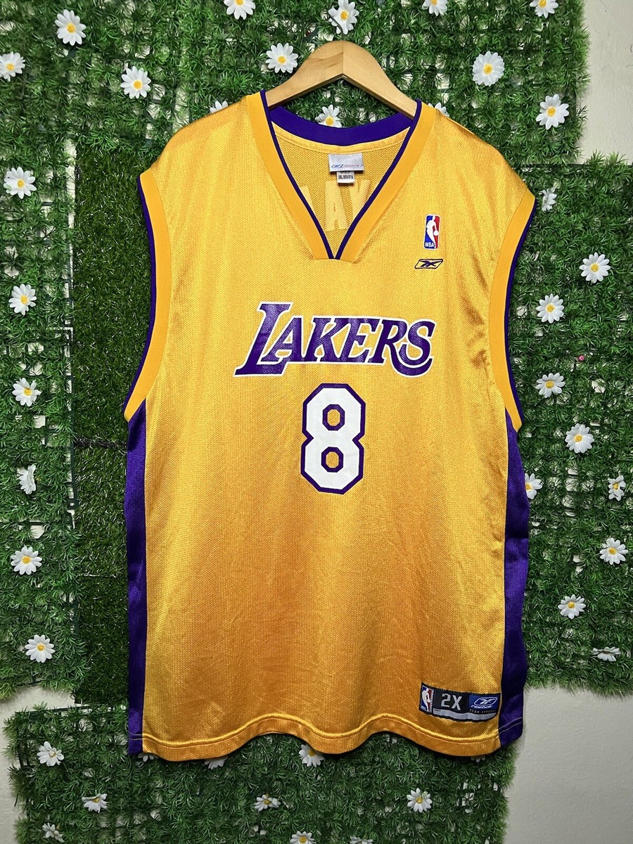 Vintage Reebok Kobe Bryant Los Angeles Lakers #8 Gold Home Jersey