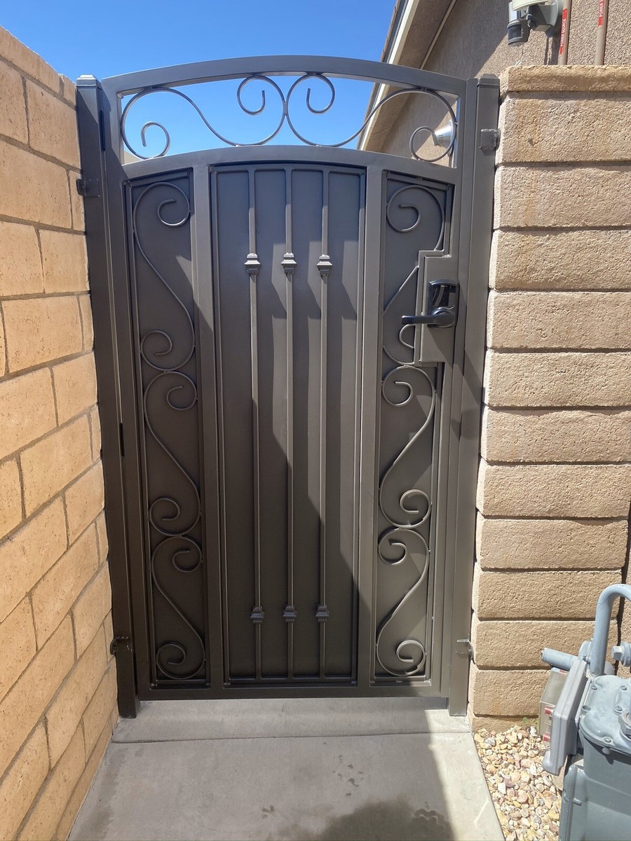 Metal Garden Gate Door Fence Entrance Forged Wrought Iron