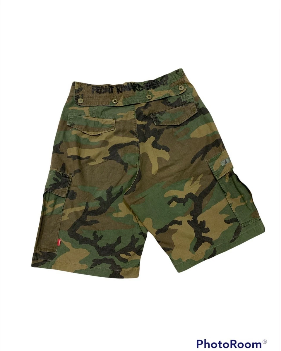 SUPREME X WTAPS FW2007 JUNGLE STOCK CAMOURFLAGE CARGO PANTS SHORTS VINTAGE