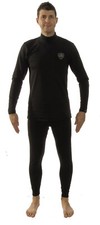 Mens Warm Winter Thermal base layer SET fleece lined shirt pant free neck gaiter