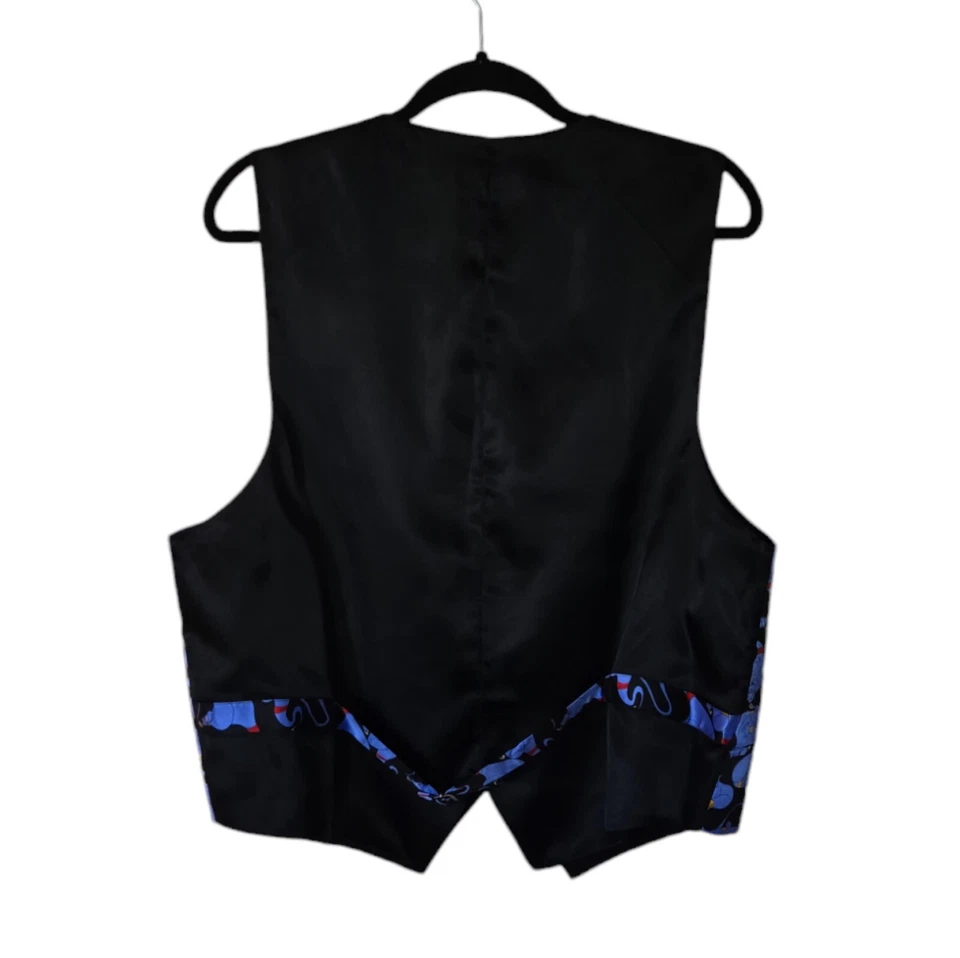 Chaleco Traje Aladdin Genie 1992 Robin Williams 100% Seda Talla S/M The Disney Store Foto 2 de 4