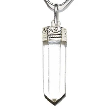 CHARGED Amplifier Clear Quartz  Pendant + 20" Stainless Steel Chain & Charger