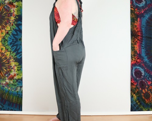 Haremslatzhose Hippie Bohemian Baggy Uni Jumpsuit - Brandneu von Bare Canvas - Bild 34 von 44
