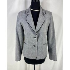 VTG Coat Jacket Adolph Schuman for Lilli Ann Gray Striped Wool