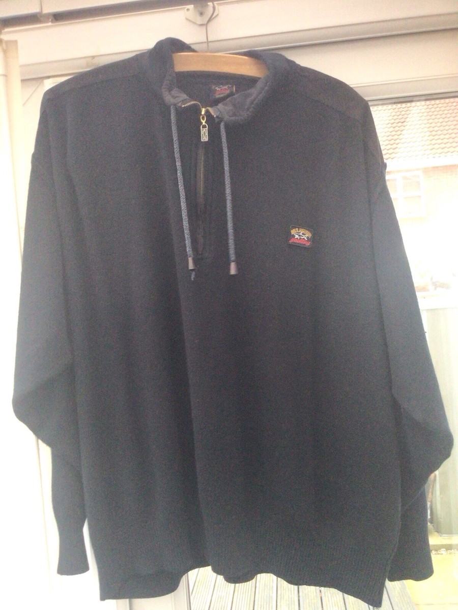 Paul Shark Yachting Navy 1/4 Zip Pullover Sweater Jumper Wool - Main Image