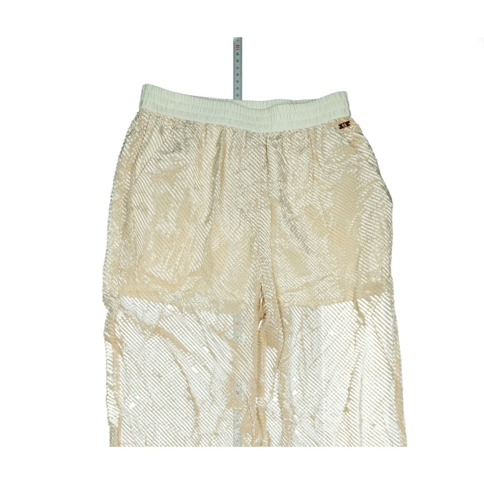 Escada Sport Damen Viskose Seide Luxus 34 XS Relaxed Gummibund Natur Beige NEU - Bild 2 von 4
