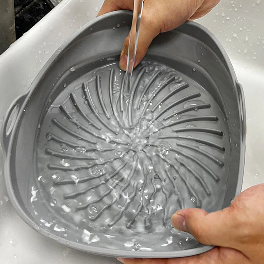 Air Fryer Silicone Pot Basket Liner Pot Non-Stick Safe Oven Baking Tray Foldable Air Fryer Silicone Pot Basket Liner Pot Non-Stick Safe Oven Baking Tray Foldable