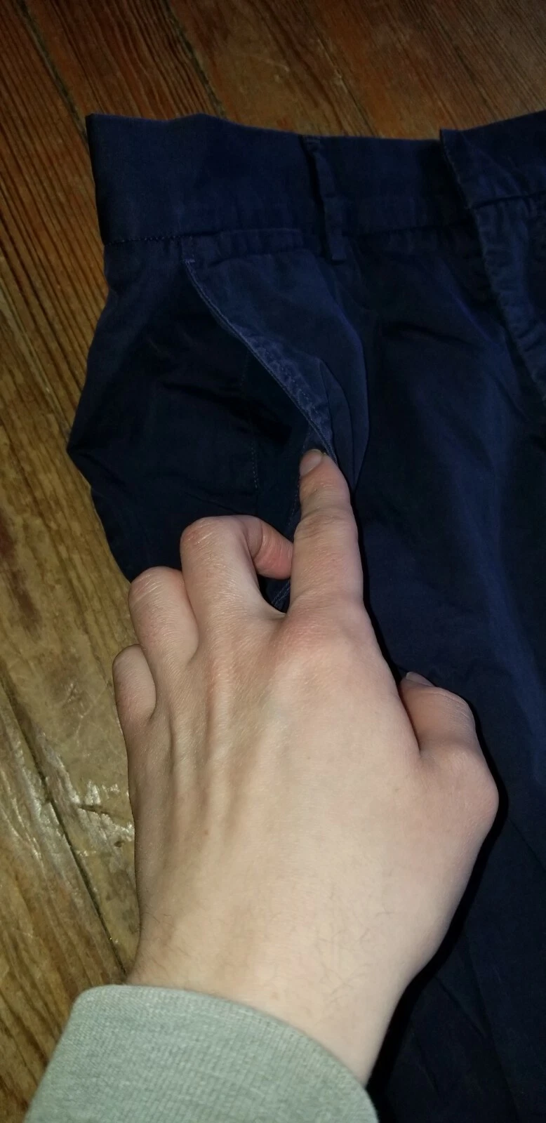 Pantaloni da donna blu McQ Alexander McQueen taglia IT 44 US 30 anteriore piatto