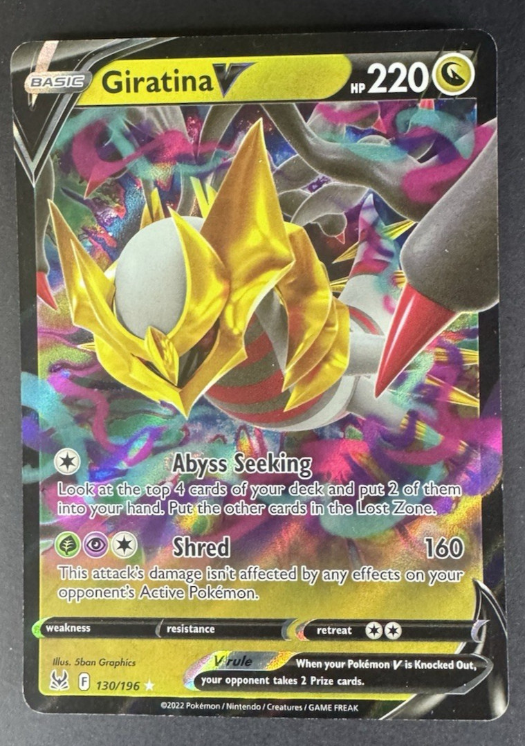 Giratina V 130/196 Full Art Holo Ultra Rare - Lost Origin - Pokémon TCG - NM