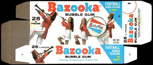 1971 Topps Bazooka Football Flat Boxes Set of 7 and CHOOSE 3 Cards per Box READ! - Picture 50 of 241