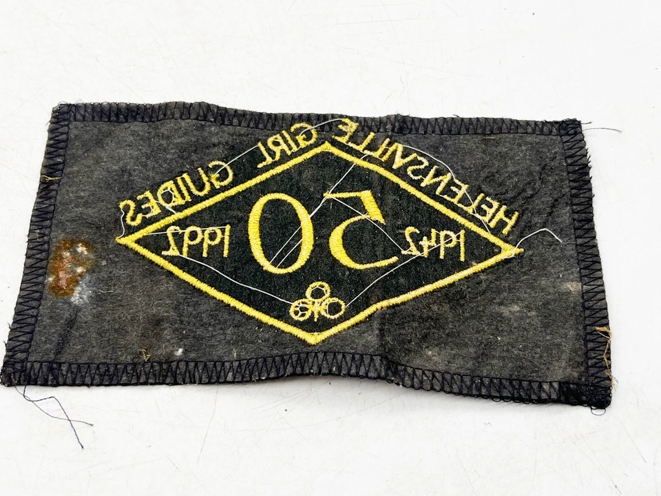 VINTAGE CLOTH PATCH HELENSVILLE GIRL GUIDES 1942 - 1992 50TH ANNIVERSARY - Image 3 of 4