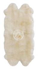Natural White Genuine Sheepskin Rug - Size 3x6' - Lambskin