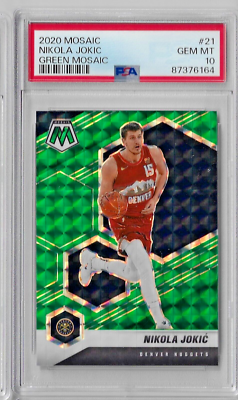 2020 Panini Mosaic Nikola Jokic Mosaic Green PSA 10 | eBay