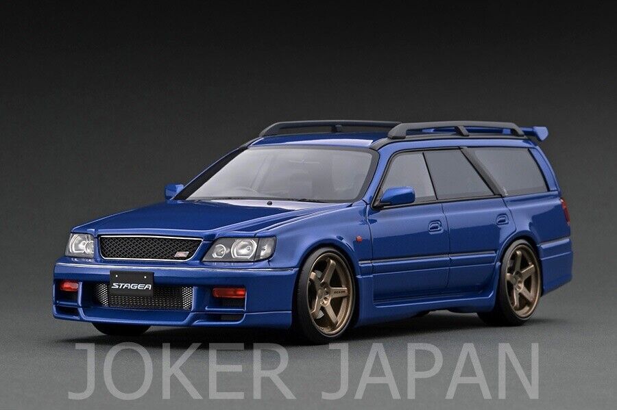 Ignition Model IG2891 1/18 Nissan STAGEA 260RS (WGNC34) Blue Ignition Model IG2891 1/18 Nissan STAGEA 260RS (WGNC34) Blue