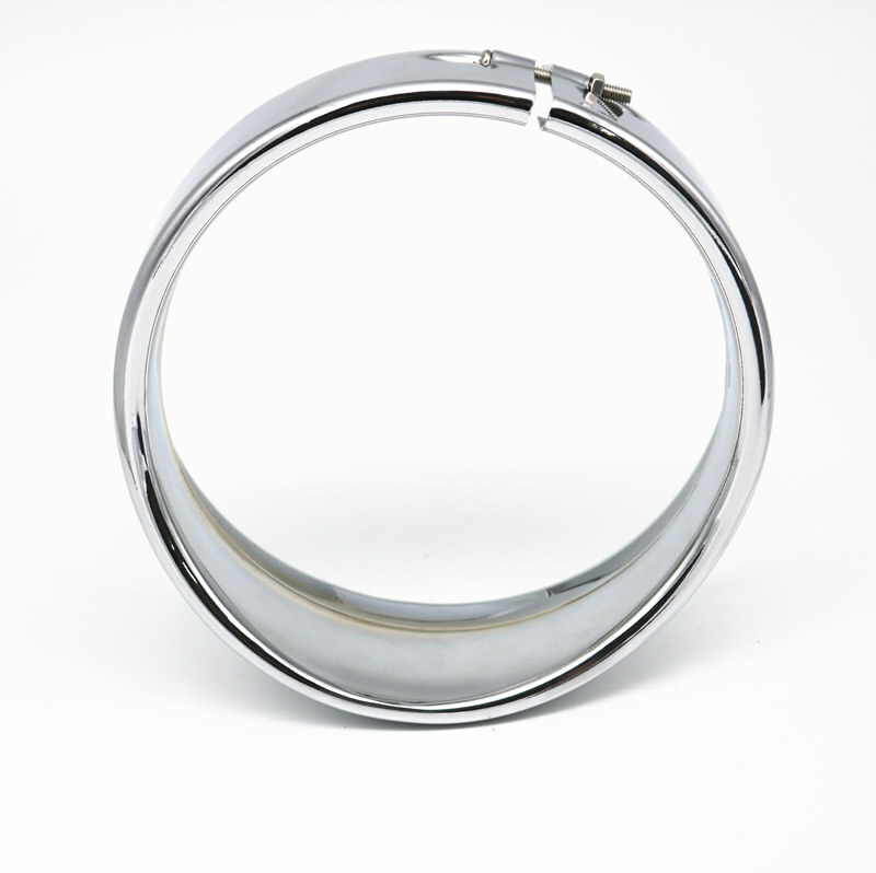 Chrome 7 Inch Headlight Trim Ring Bezel Cover For Motors Road King