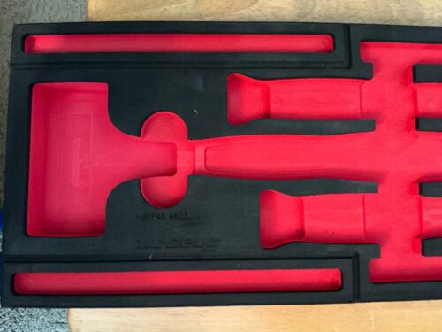 Snap-on Tools NEW RED FOAM ORGANIZER for 3pc Soft Face Hammer Set FMHBFE02BR - Foto 2 di 13