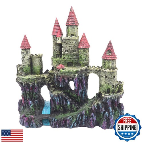Ulifery Castle Aquarium Decoration Glow Hollow Fish Tank Ornaments Large for