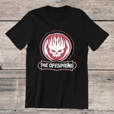 The Offspring T Shirt Skull Distressed Officially Licensed Black Mens Rock Band