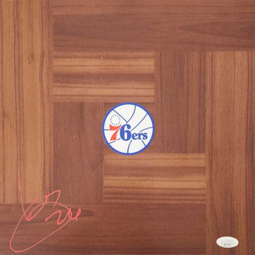 Kyle Korver Signed Floorboard w/ JSA COA #AJ63390 Philadelphia 76ers