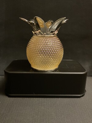 Bath & Body Works Iridescent PINEAPPLE PALM 3-WICK CANDLE HOLDER NEW Last 1