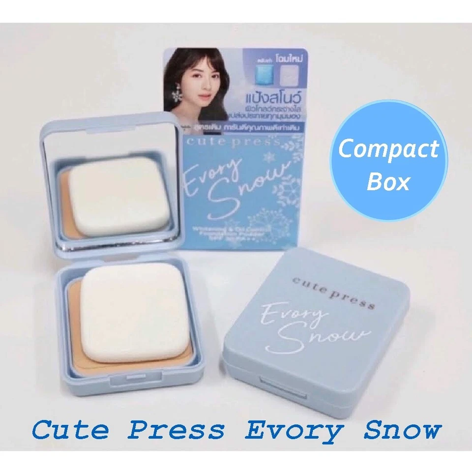 12 g Cute Press Evory Snow Whitening Oil Control Foundation Powder SPF30 PA++ - Image 2 of 4