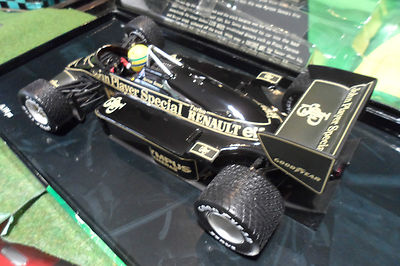 F1 Lotus Renault 97T – Ayrton Senna – Vainqueur Portugal 1985 – 1/18 Minichamps – Occasion (boîte Abîmée)
